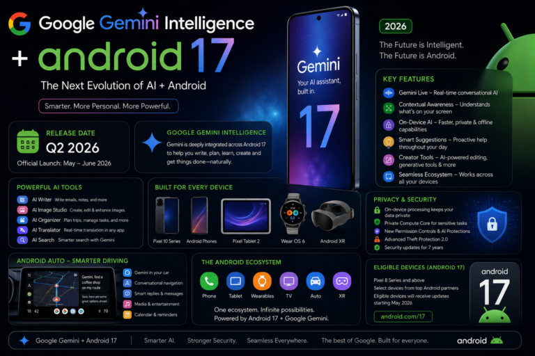 Google Gemini Intelligence + Android 17