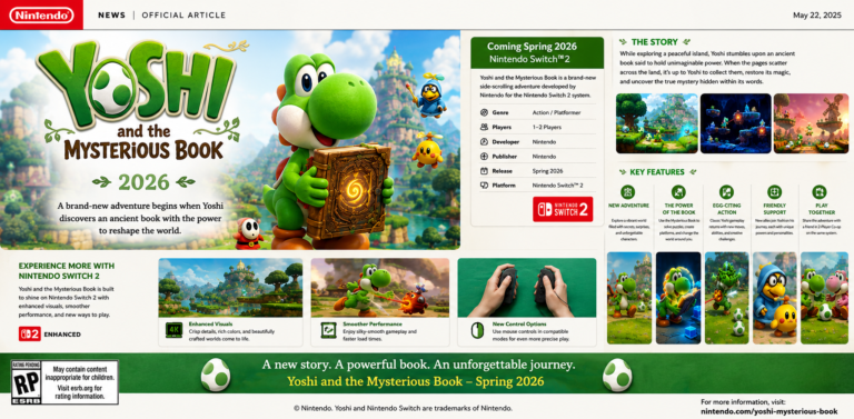Yoshi and the Mysterious Book 2026
