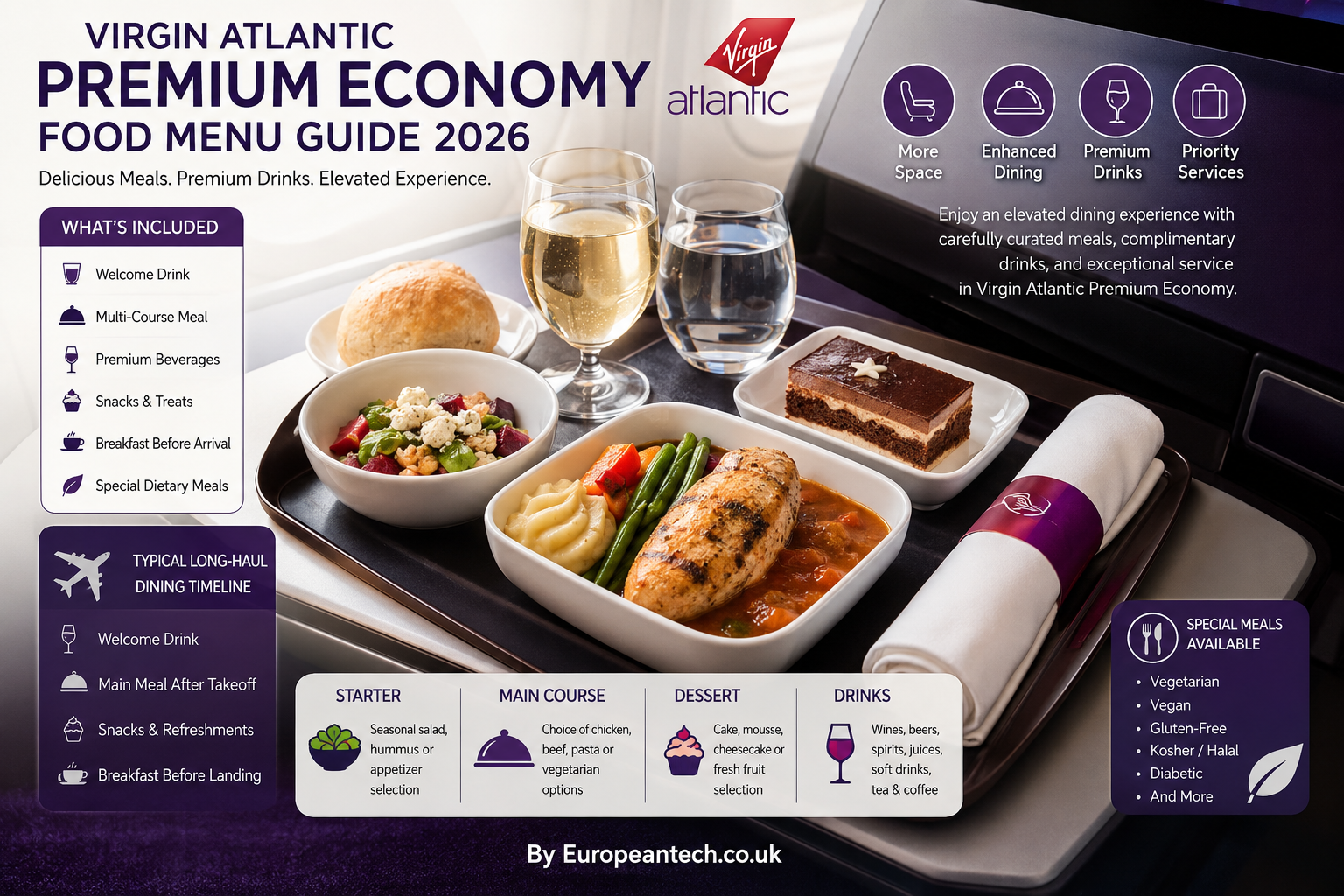 virgin atlantic premium economy food menu