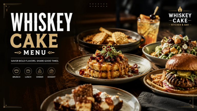 whiskey cake menu